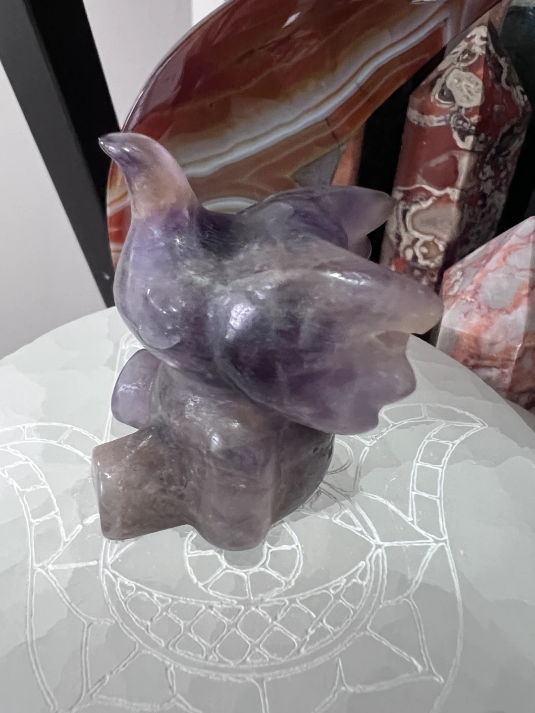 DREAM AMETHYST MINI ELEPHANT CARVING - photo 2
