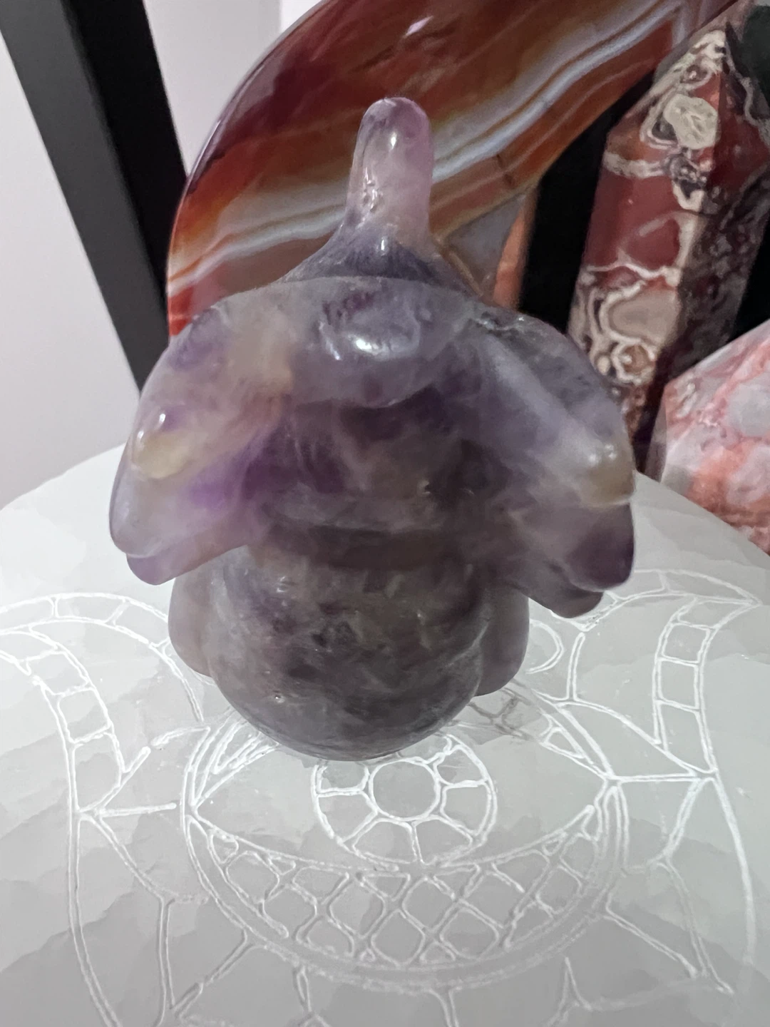 DREAM AMETHYST MINI ELEPHANT CARVING - photo 3