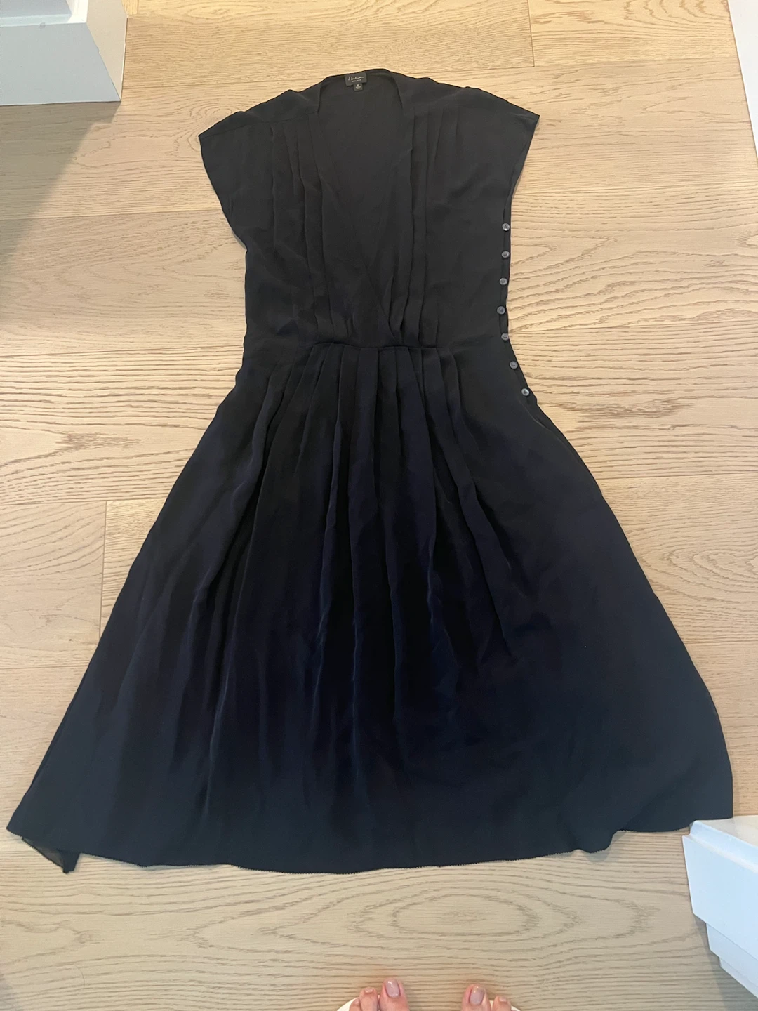 Babaton Nanette Lepore Black Silk Dress - photo 2