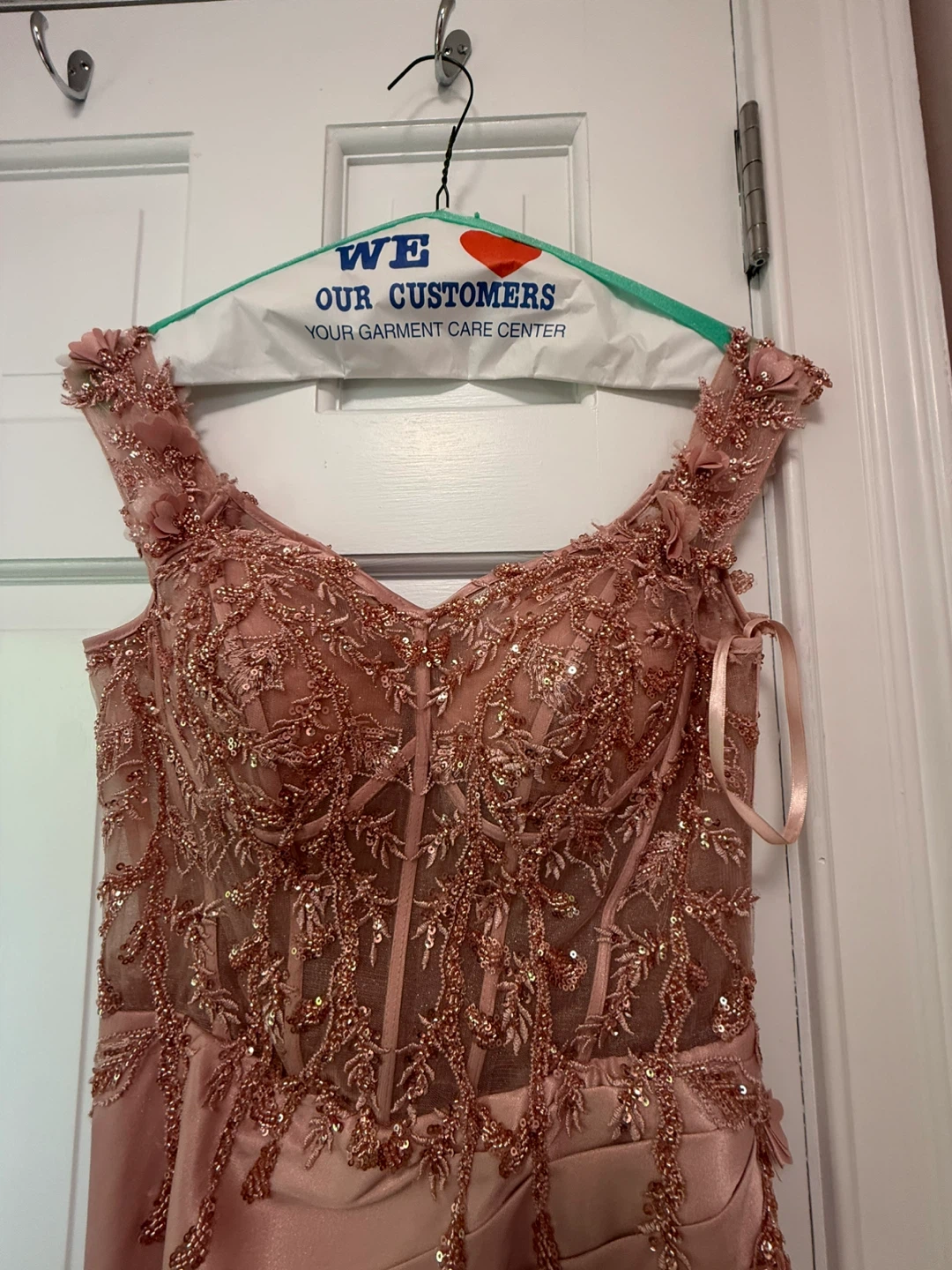 Ladivine Blush Pink Sequin Evening Gown - photo 2