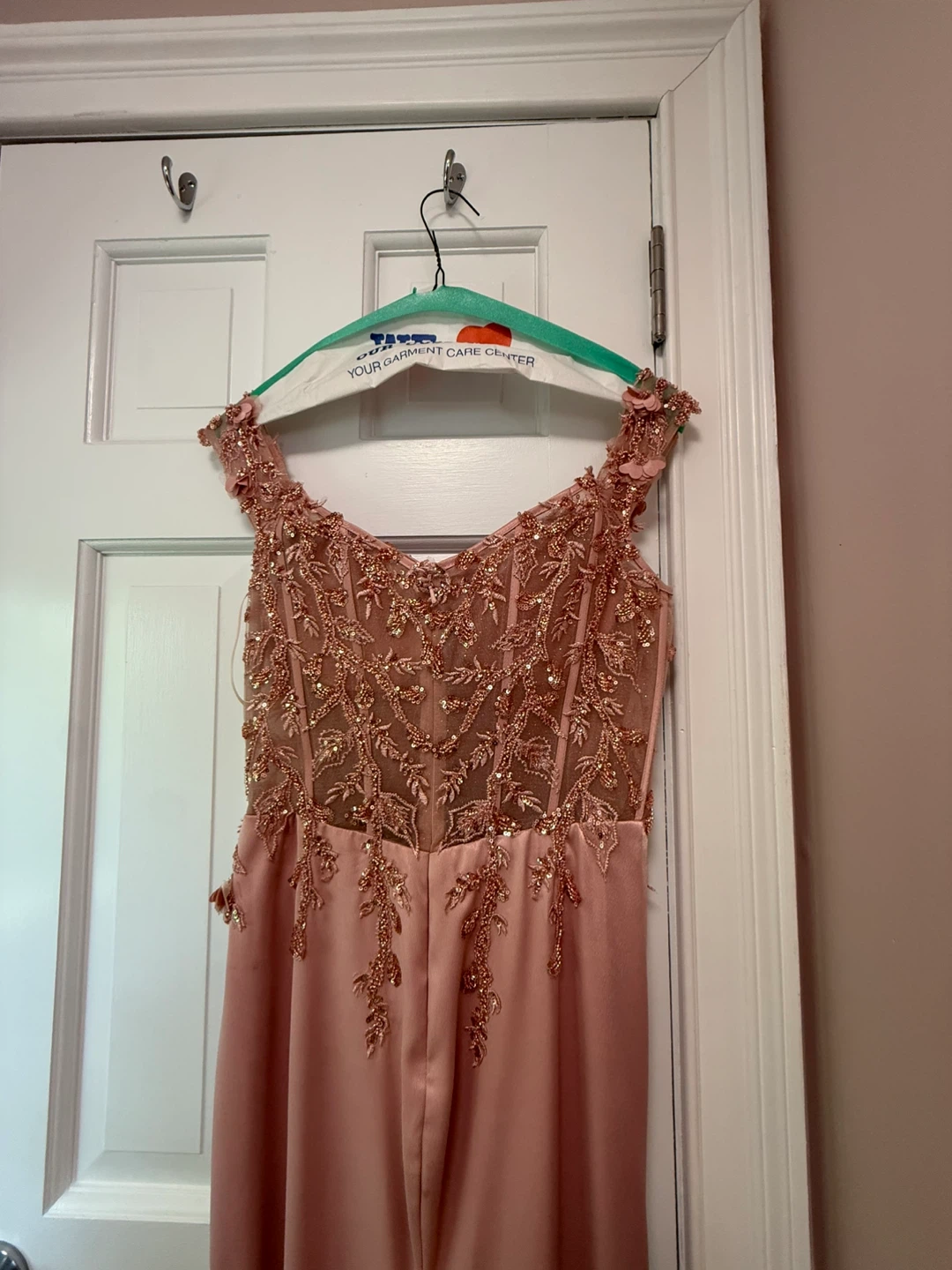 Ladivine Blush Pink Sequin Evening Gown - photo 3
