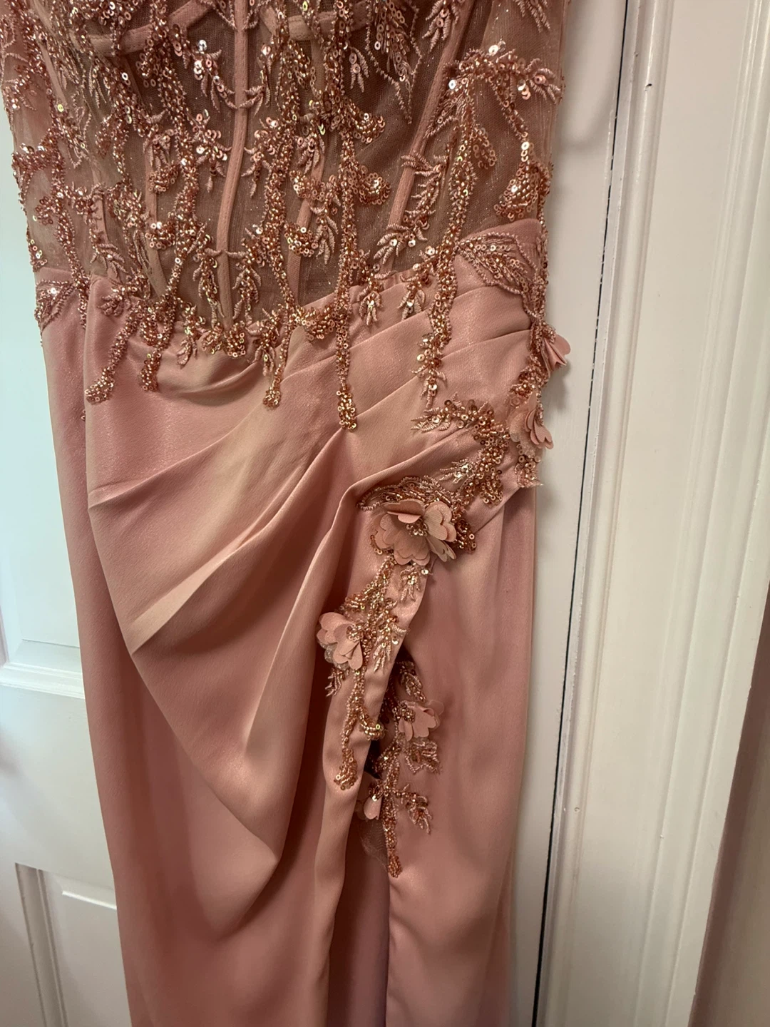 Ladivine Blush Pink Sequin Evening Gown - photo 4