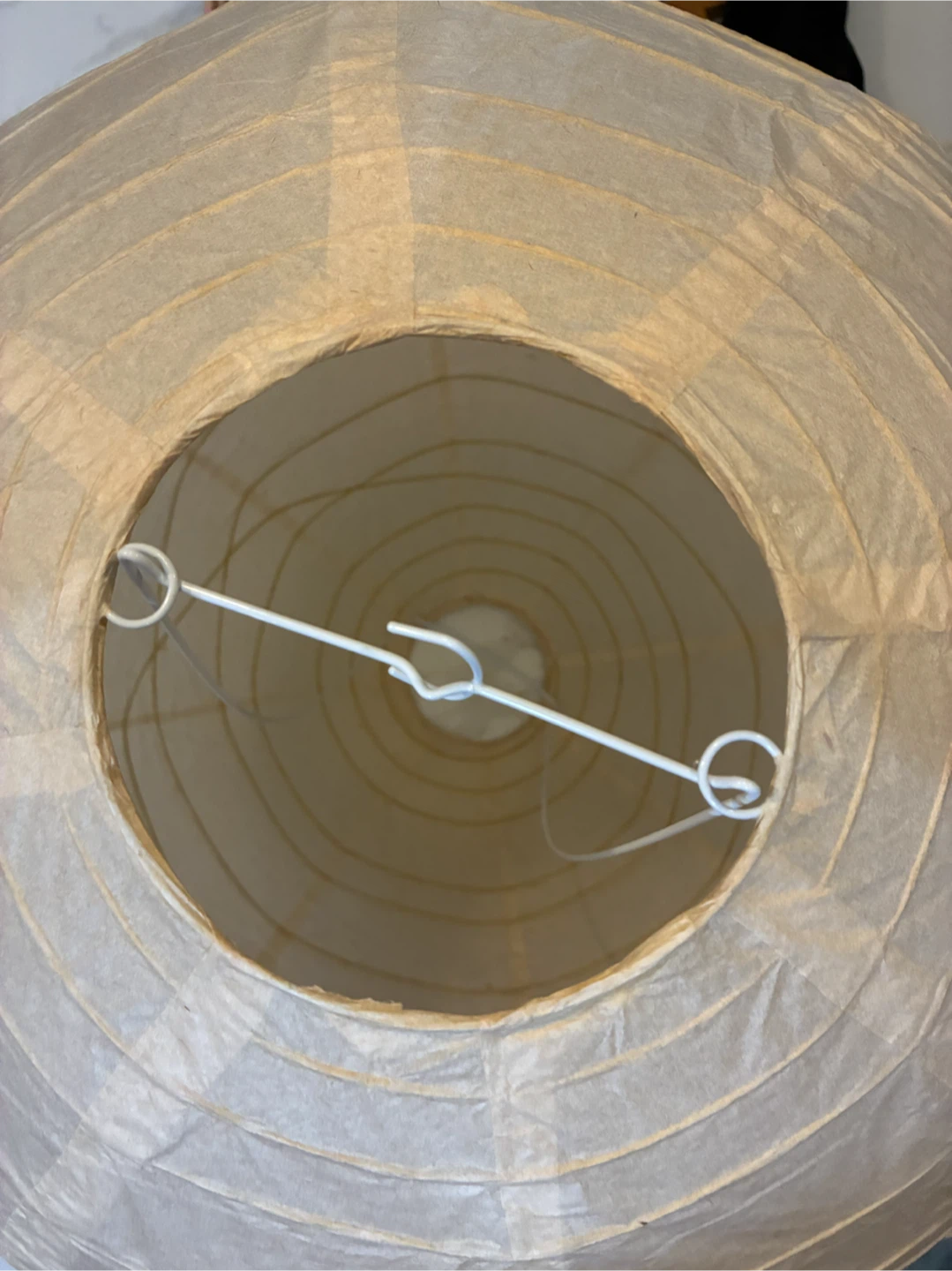 NEW Round Paper Lantern Hanging Light – Complete Fixture - photo 2