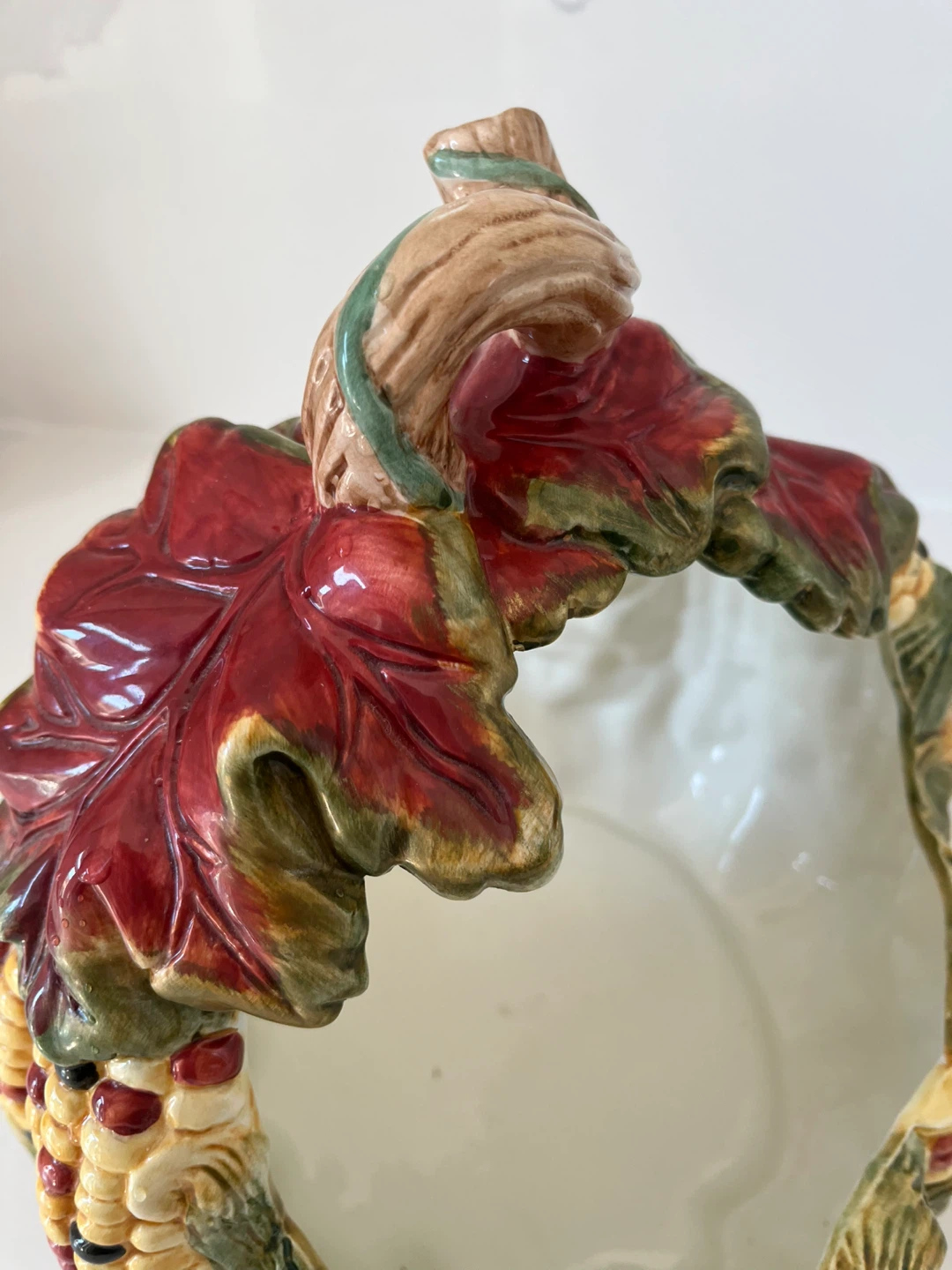 Fall Harvest Ceramic Corn and Leaf Bowl - photo 3