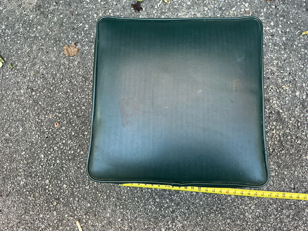 Vintage Green Vinyl Vanity Stool ! - photo 2