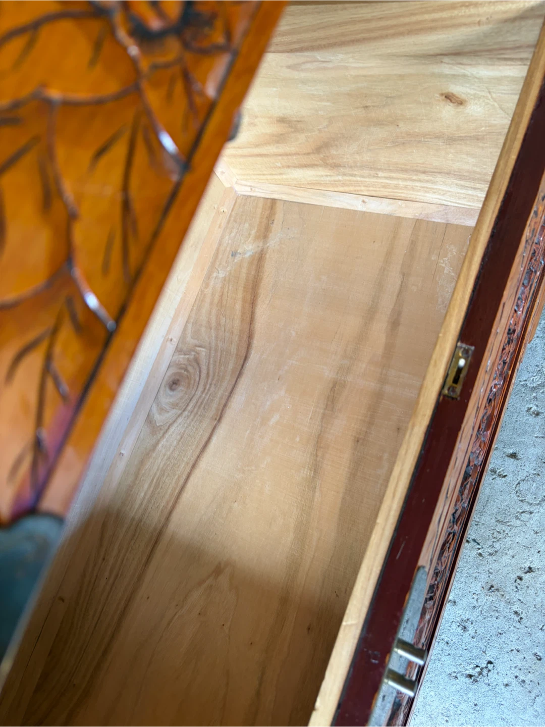 Antique Carved Cedar Wood Chest - photo 2