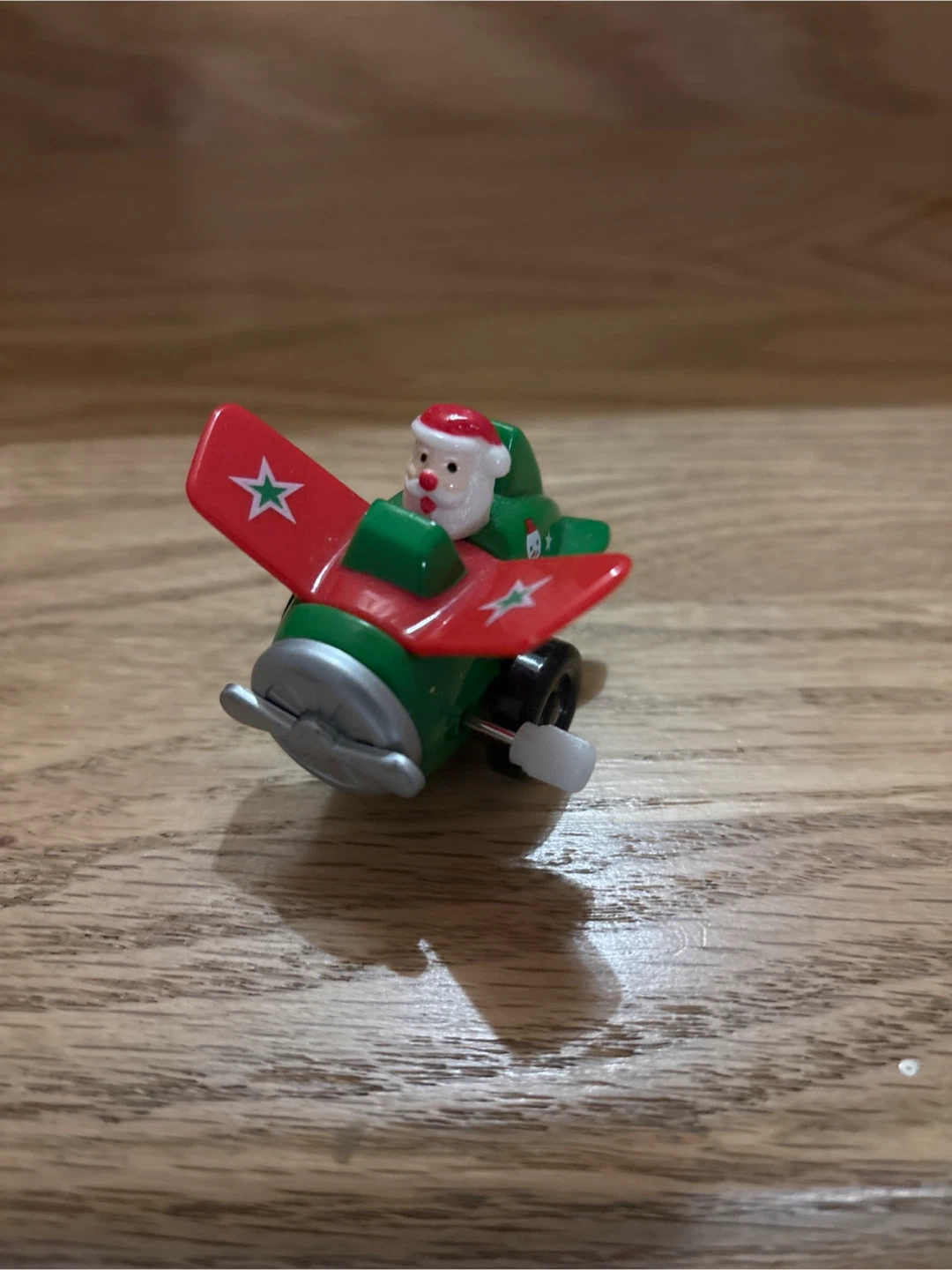 Wind-up Santa Airplane Toy