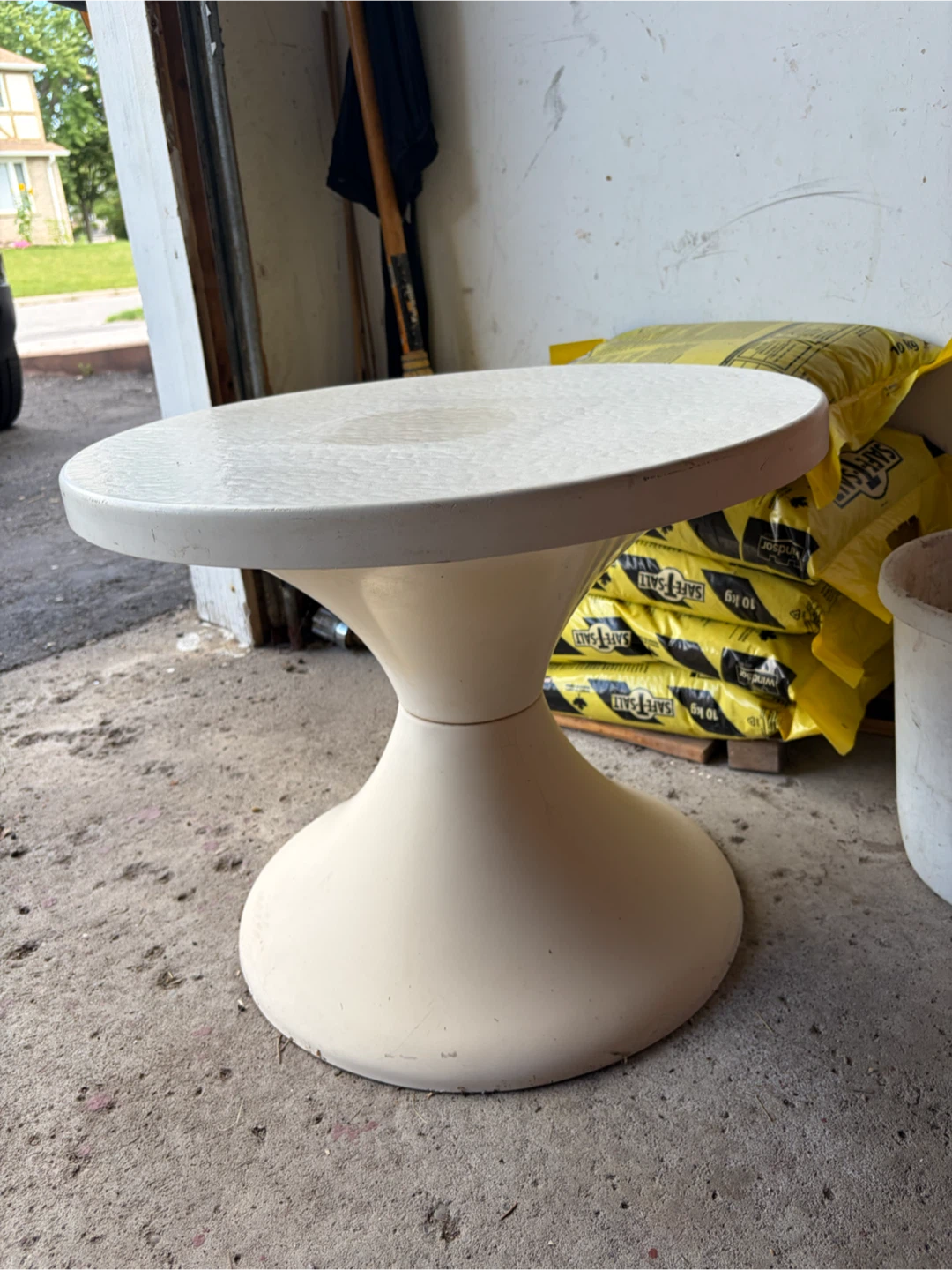 vintage 1970s Space Age modular hourglass table