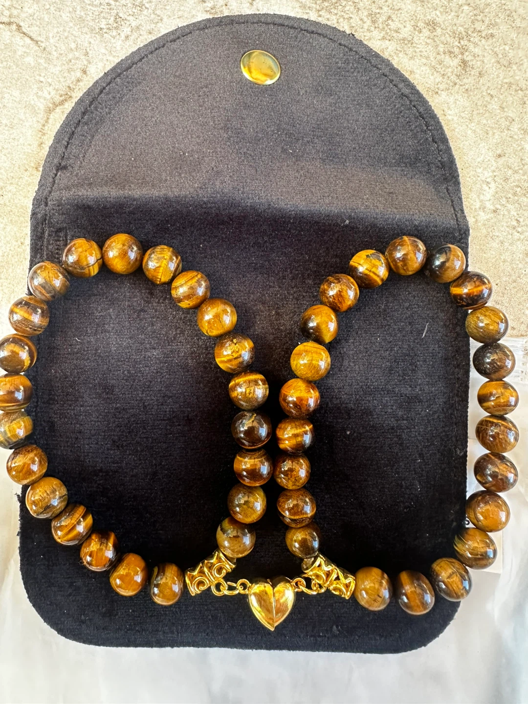 Tiger Eye Bead Couple Bracelets Set