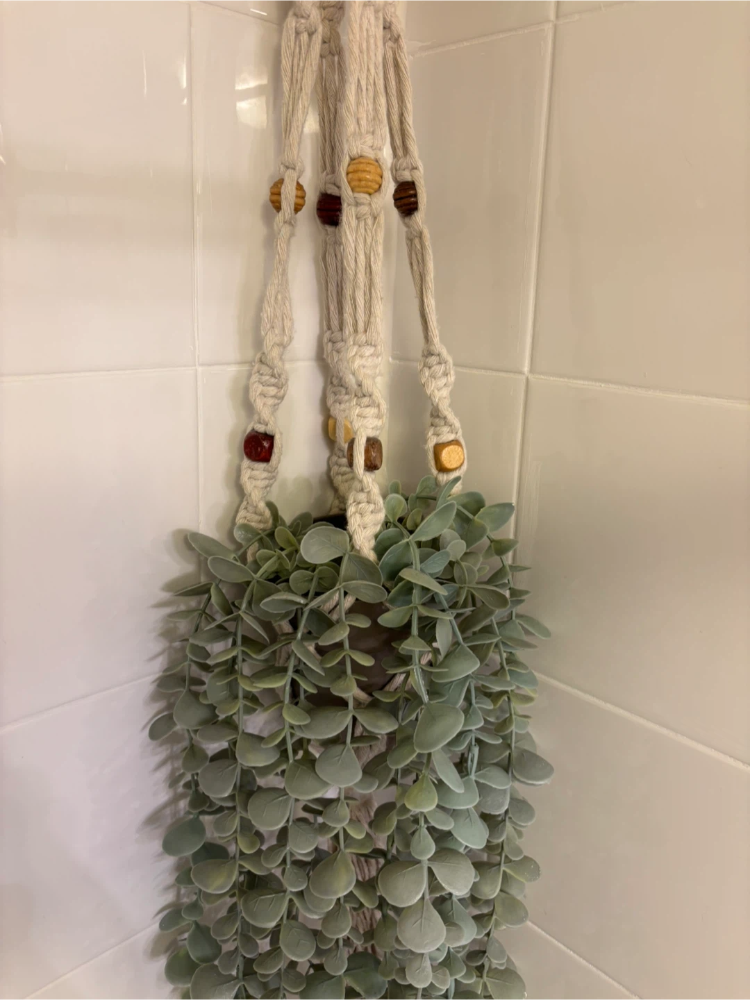 MOVING - Faux Plant in Macrame Plant Hanger - photo 2