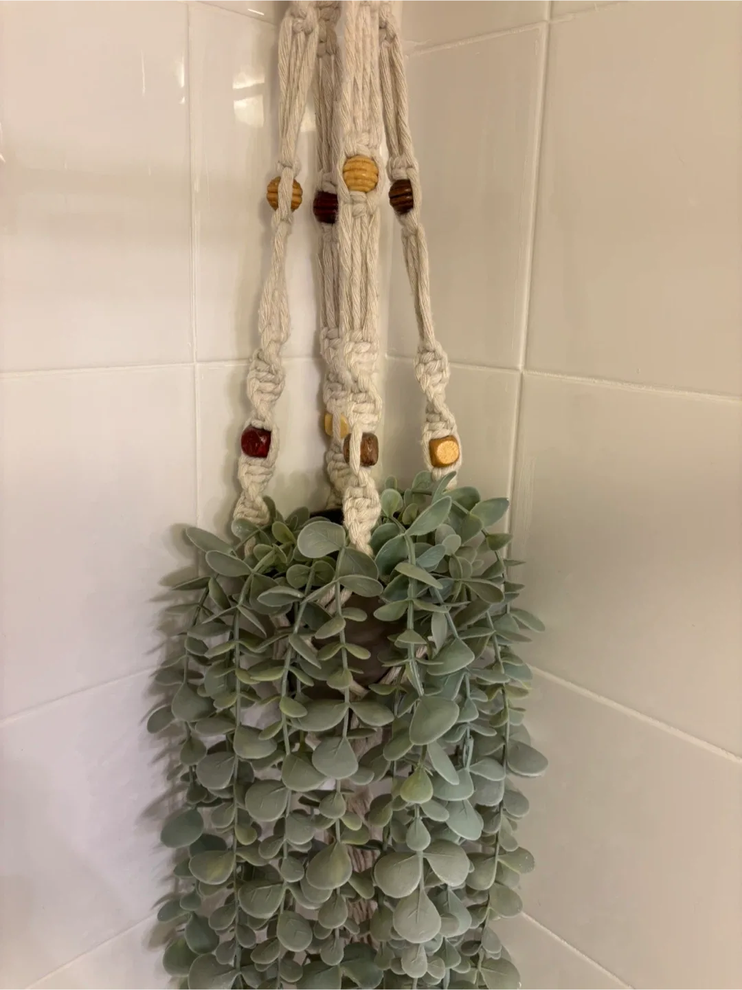 MOVING - Faux Plant in Macrame Plant Hanger - photo 2
