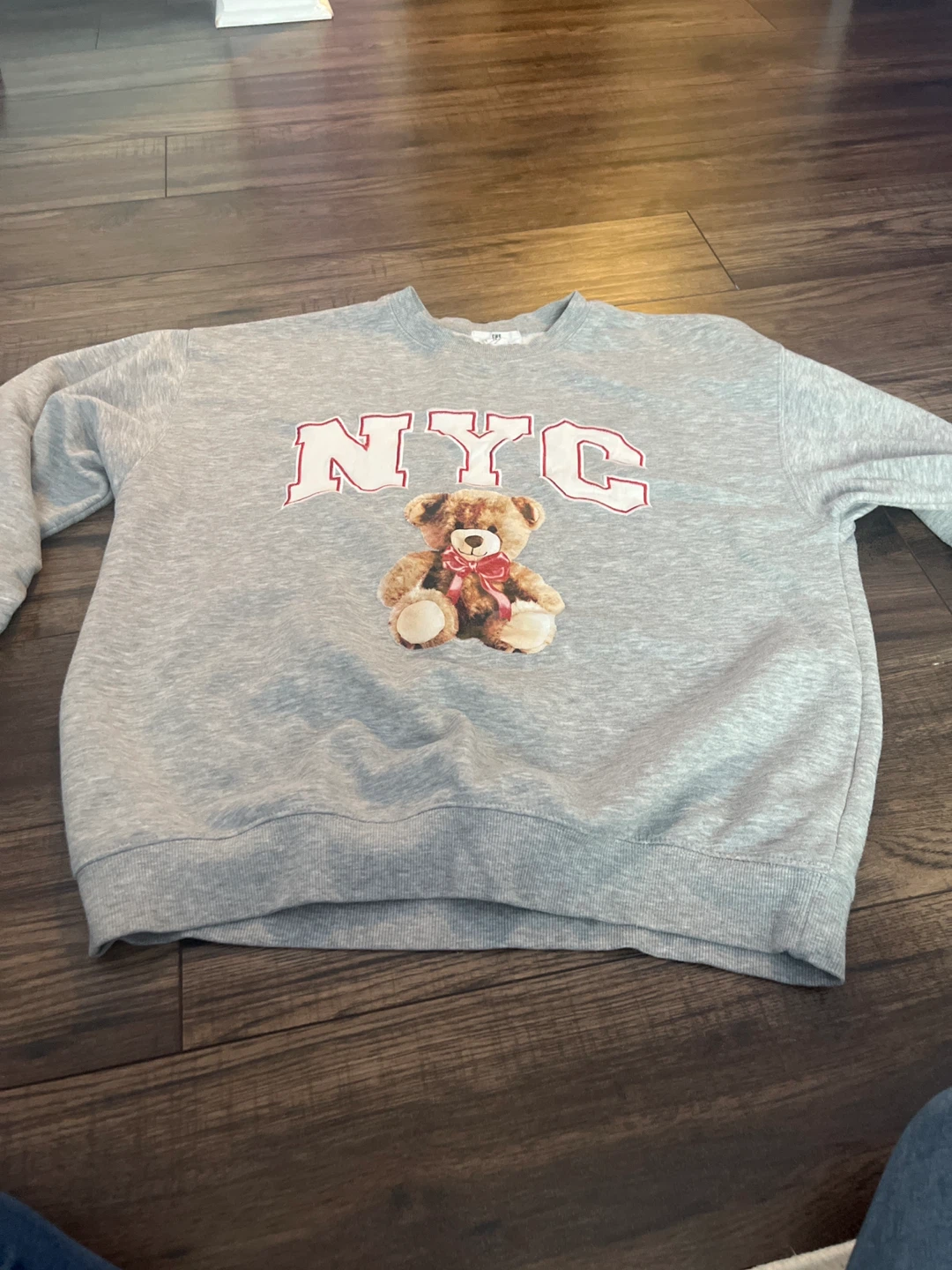 Grey NYC Teddy Bear Crewneck Sweatshirt price negotiable