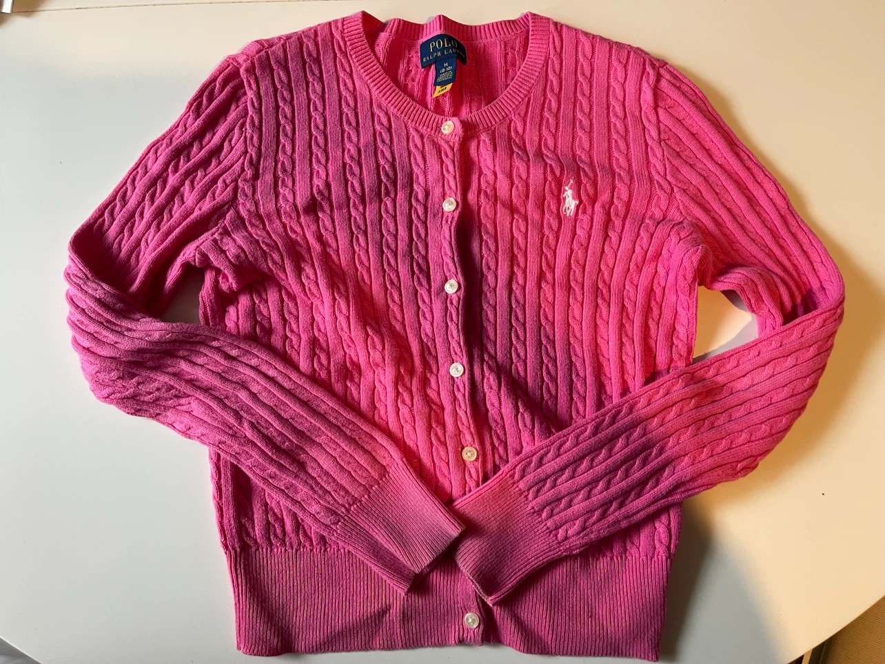 Polo Ralph Lauren Pink Cable Knit Cardigan