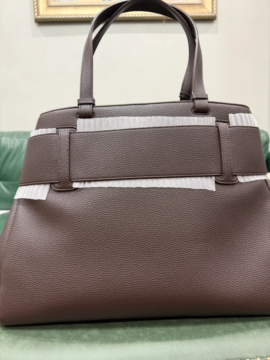 Armani Exchange Brown Pebbled Leather Tote Bag - photo 3