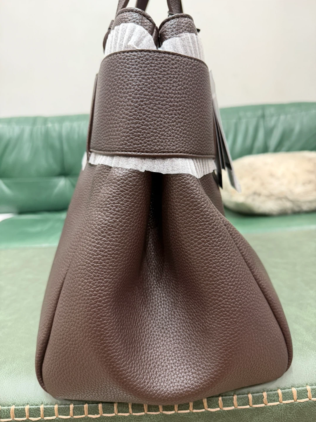 Armani Exchange Brown Pebbled Leather Tote Bag - photo 4