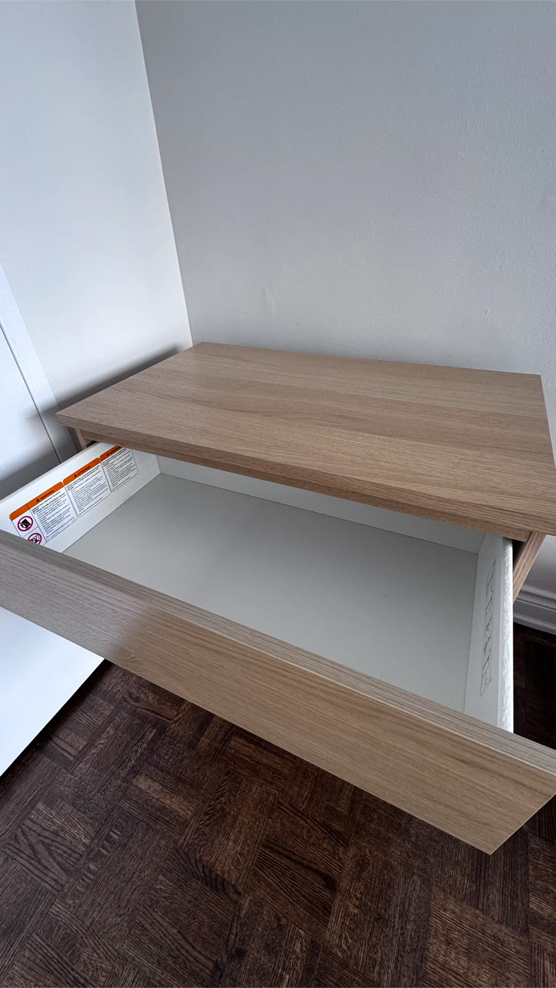 IKEA MALM 3-Drawer Dresser – Light Wood - photo 2