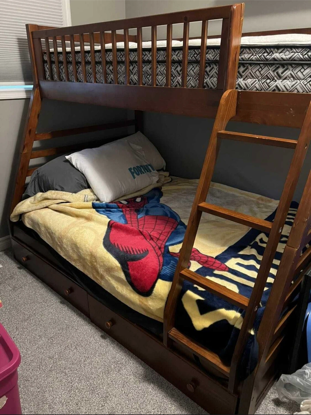 Wooden Bunk Bed with Storage Drawers - photo 2