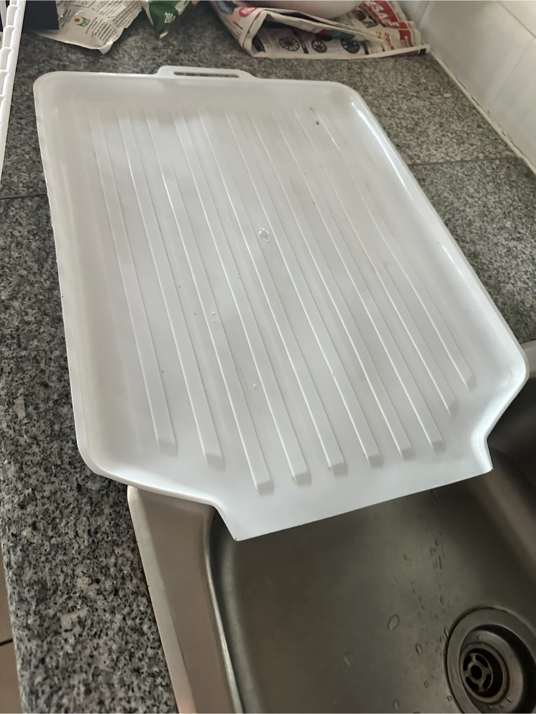 White Plastic Dish Drying Rack