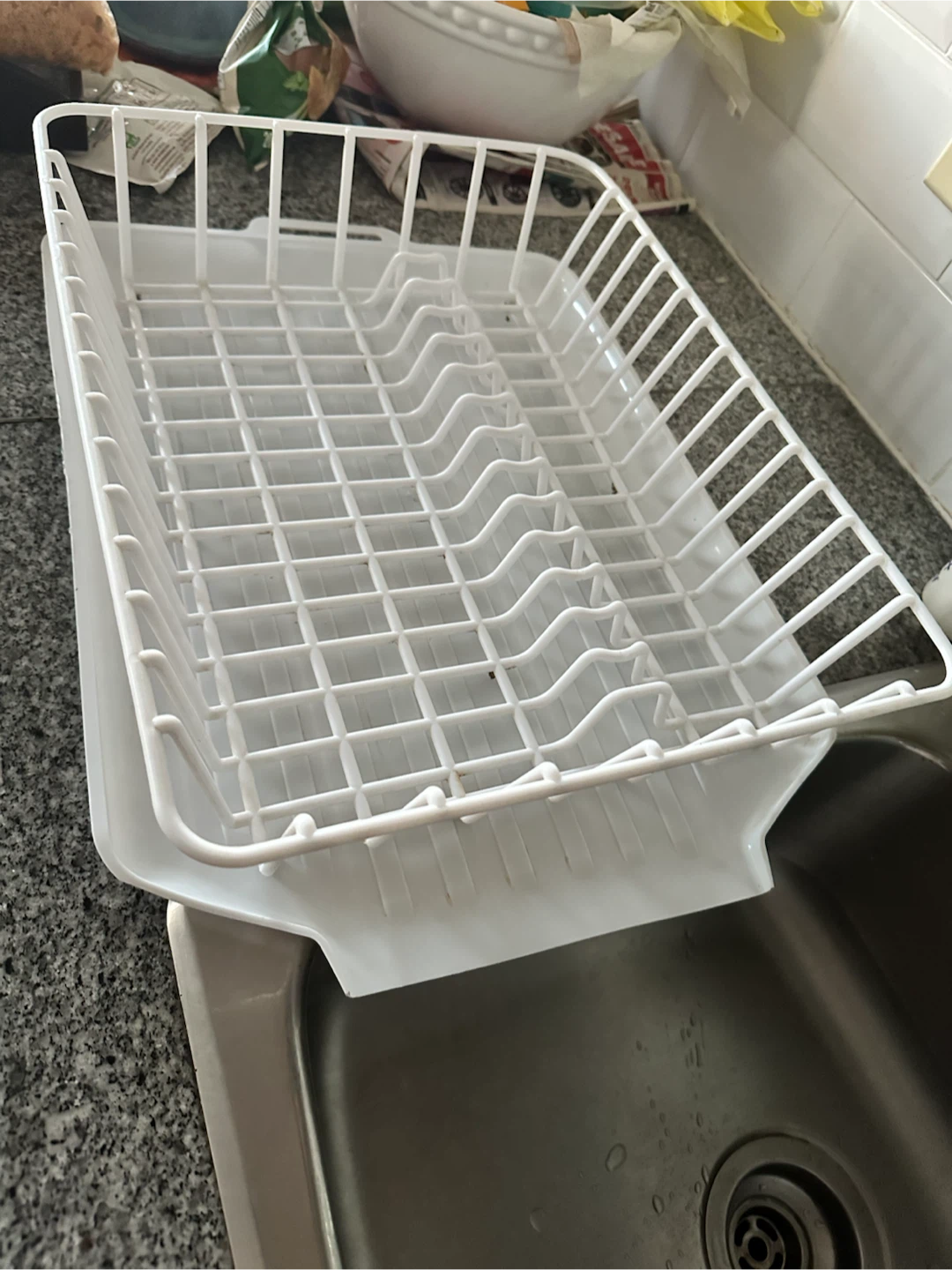 White Plastic Dish Drying Rack - photo 2