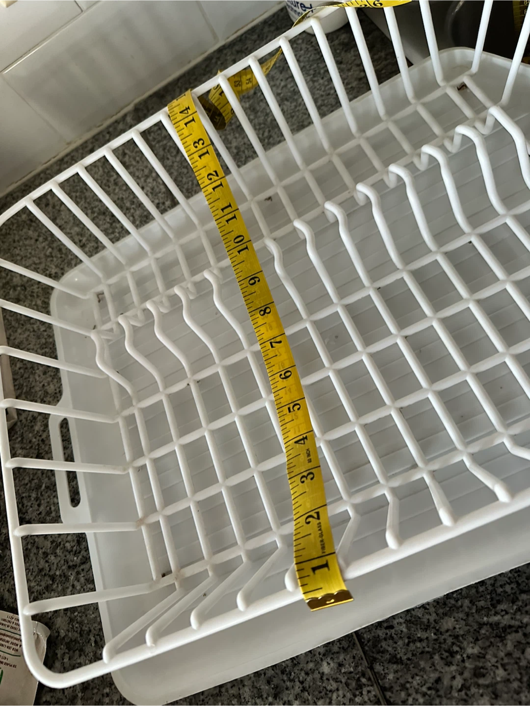 White Plastic Dish Drying Rack - photo 3