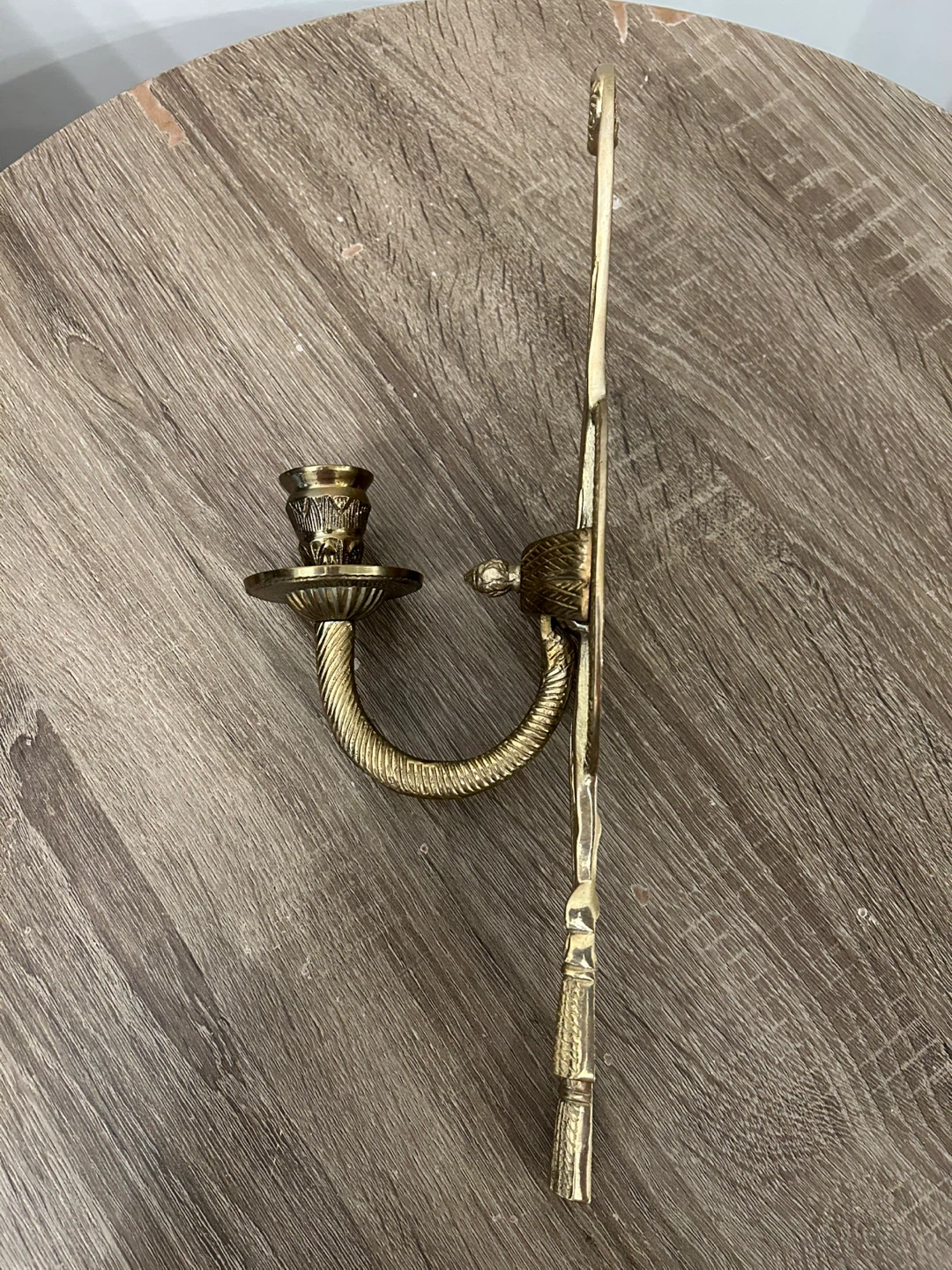 Vintage French Neoclassical Brass Wall Sconce - photo 4