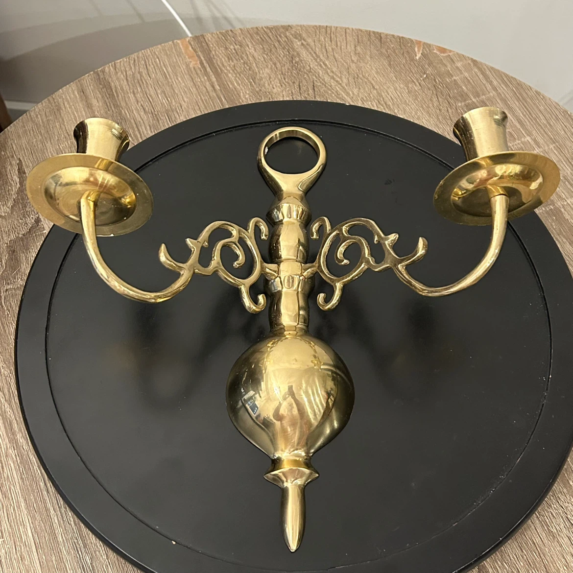 Vintage Brass 2-Light Wall Candle Sconce