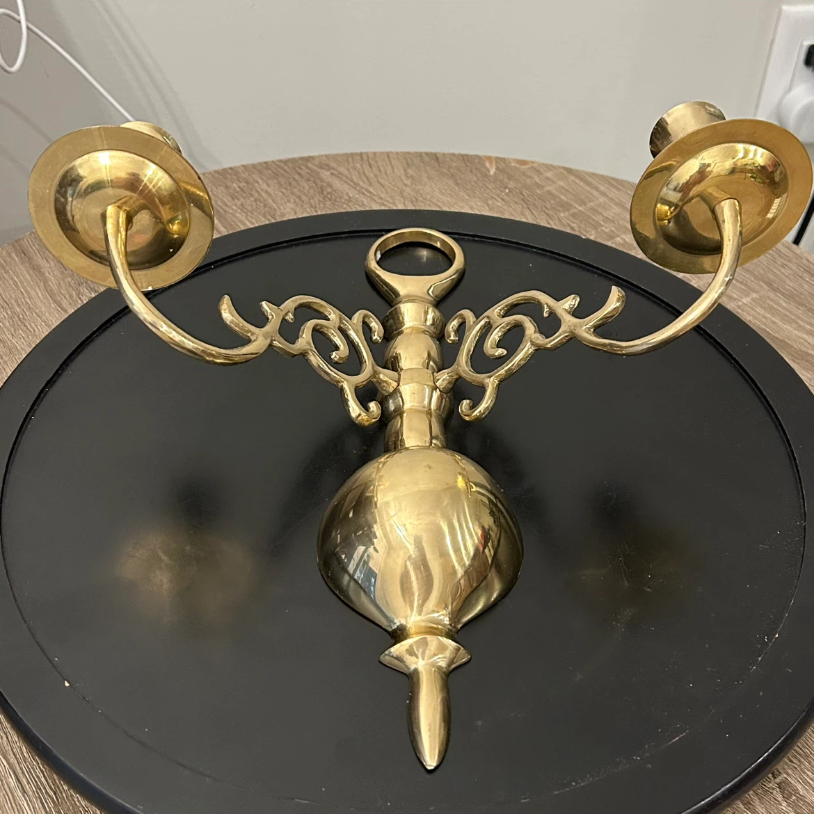 Vintage Brass 2-Light Wall Candle Sconce - photo 2