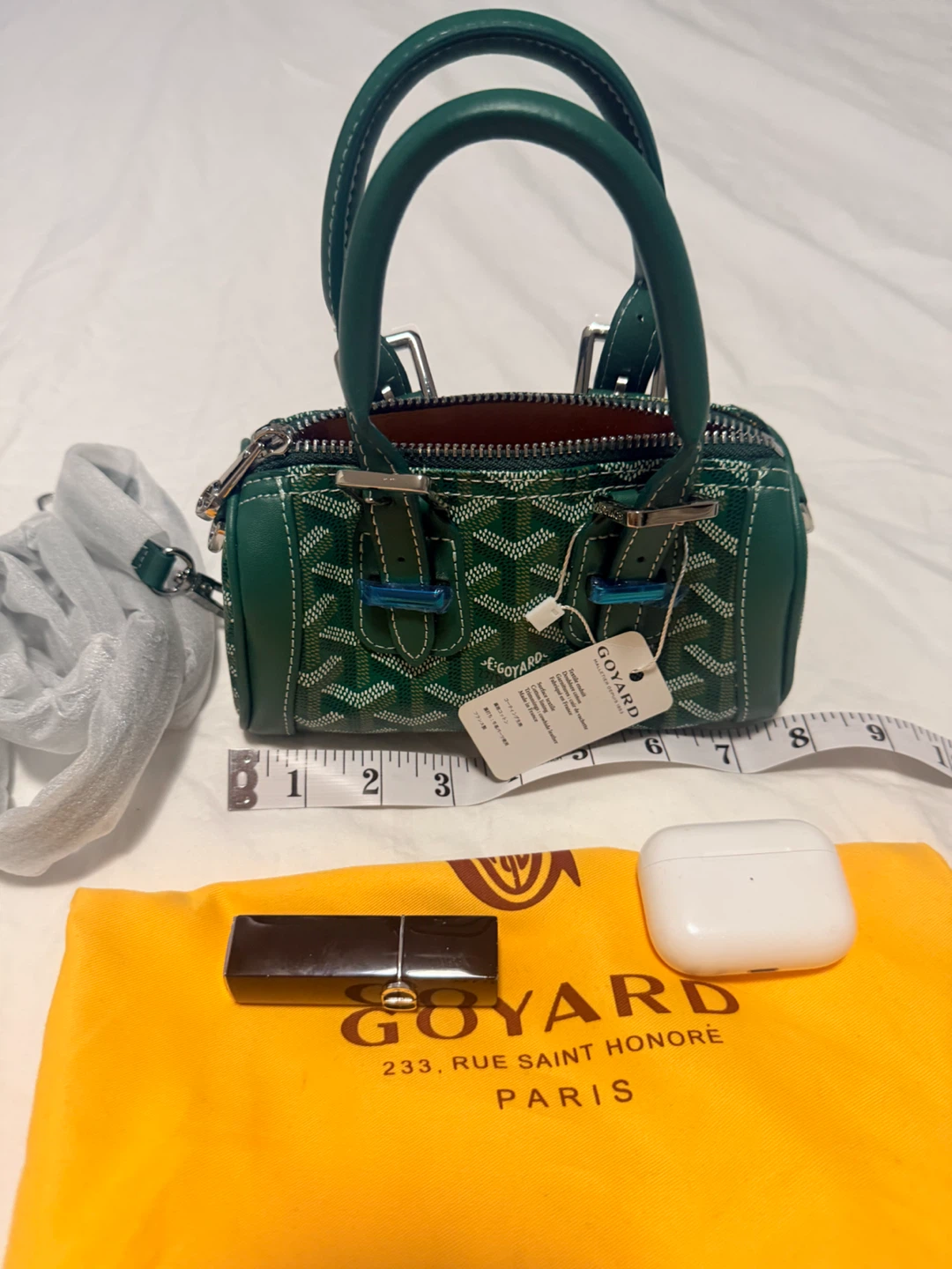 Goyard Mini Boston Bag Green