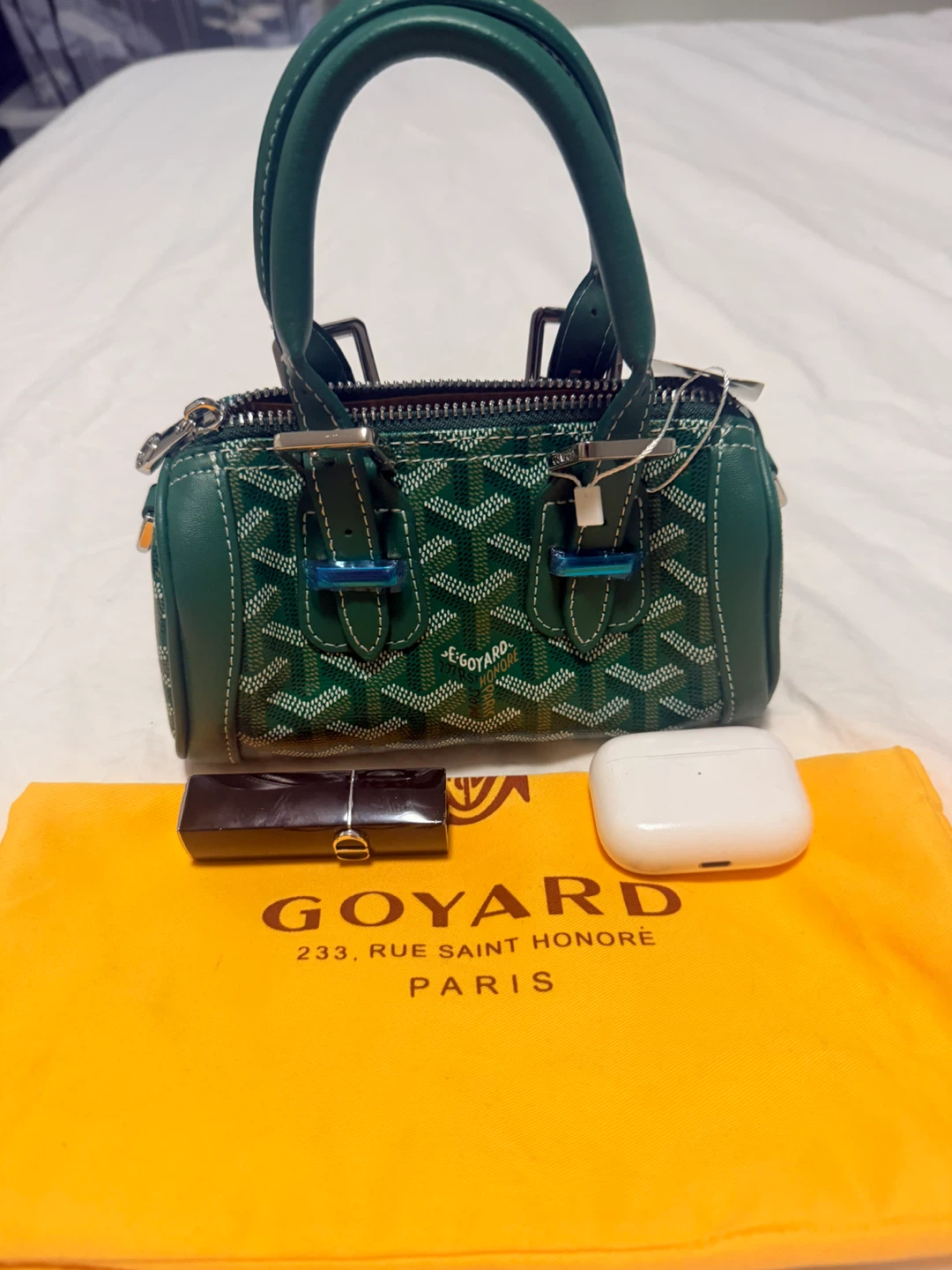 Goyard Mini Boston Bag Green - photo 2