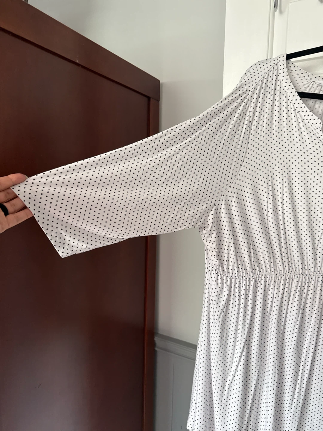 Fine Polka dot V-neck shirt/ Size 3X - photo 3