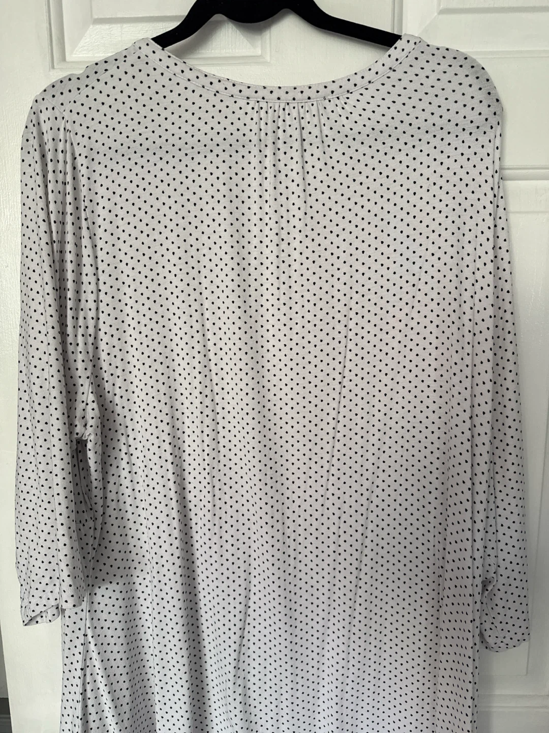 Fine Polka dot V-neck shirt/ Size 3X - photo 4