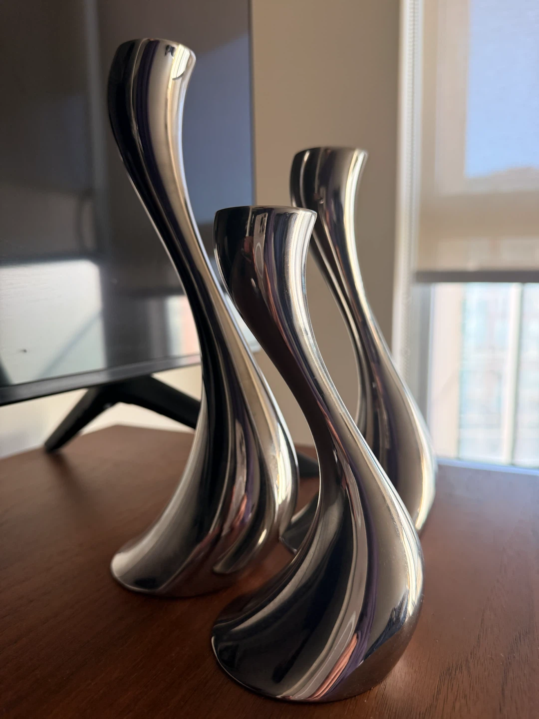 Georg Jensen Denmark Set of 3 Candlesticks