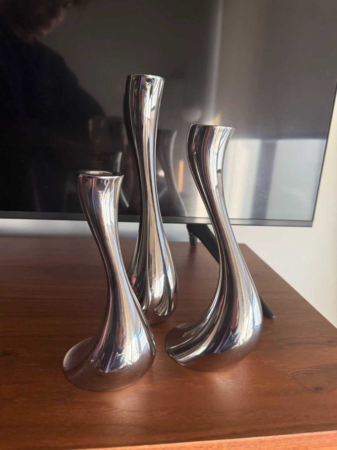Georg Jensen Denmark Set of 3 Candlesticks - photo 5