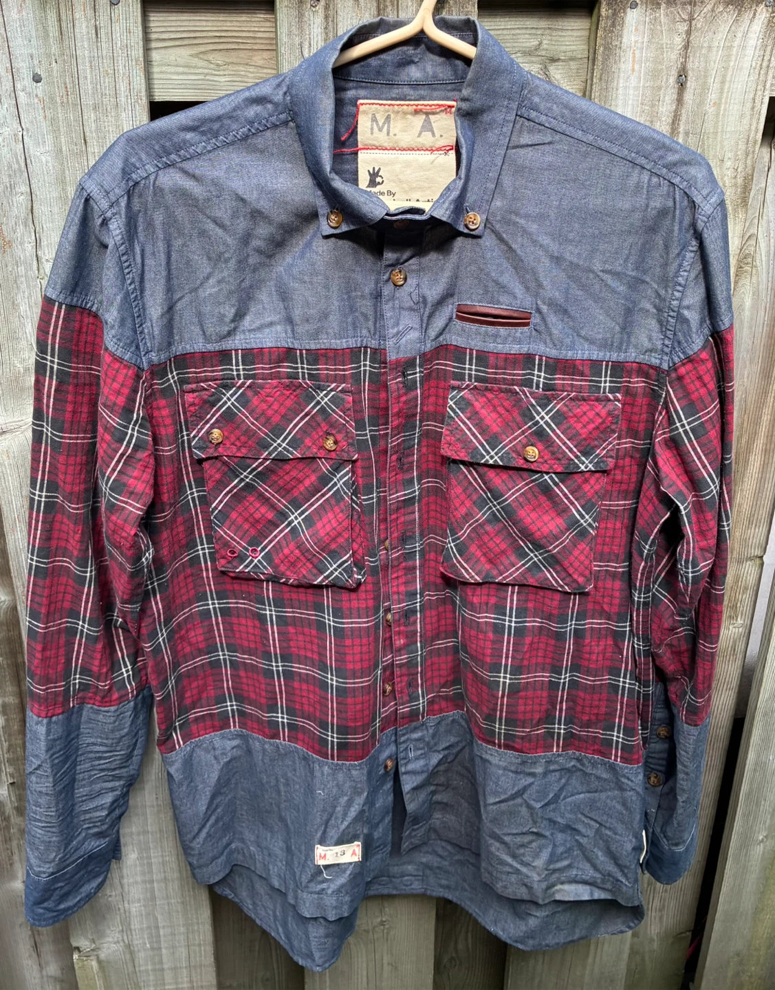 $40 Marshall Artist 2011 Retro Plaid shirt Streetwear Mens M