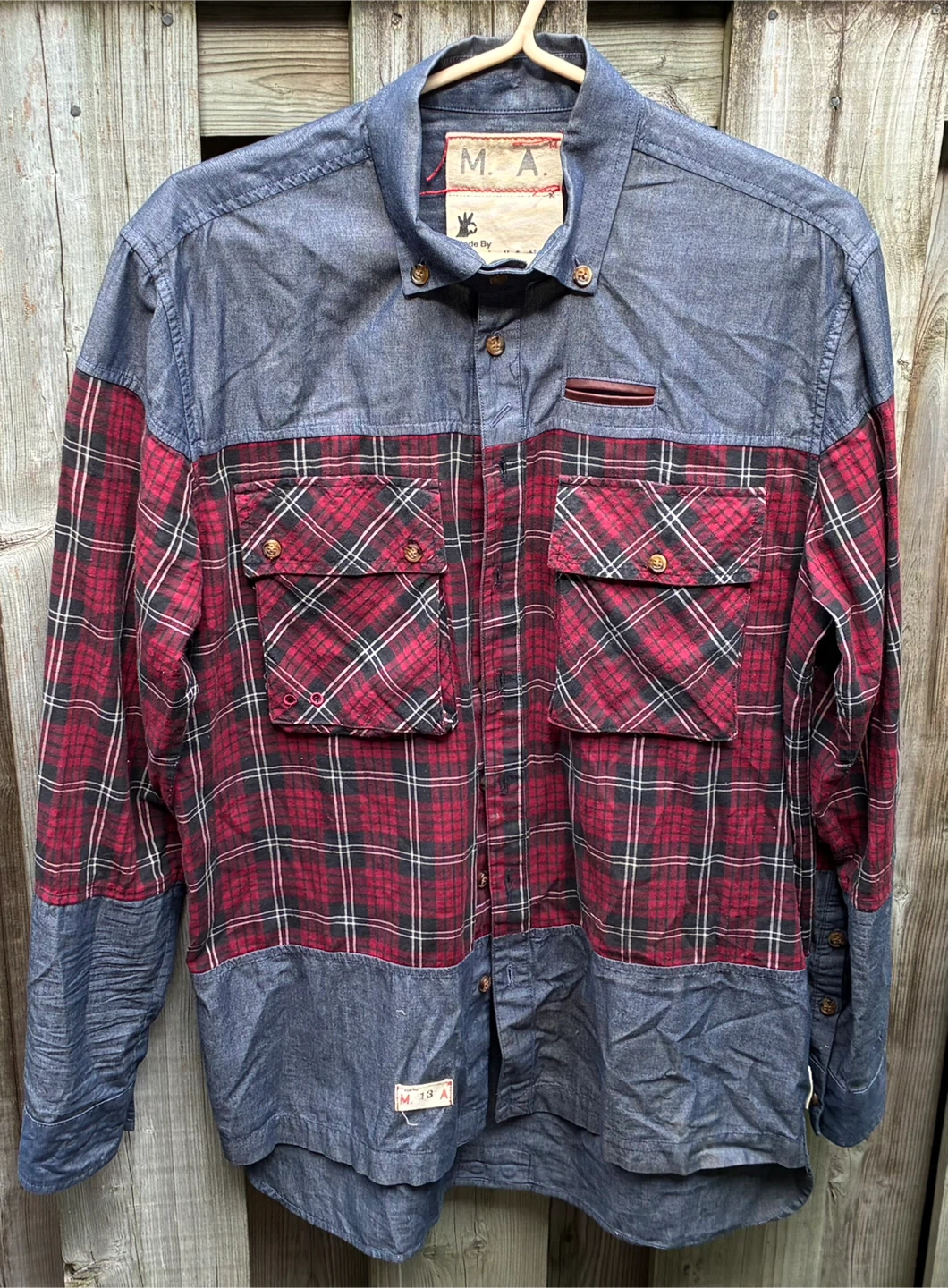 $40 Marshall Artist 2011 Retro Plaid shirt Streetwear Mens M - photo 4