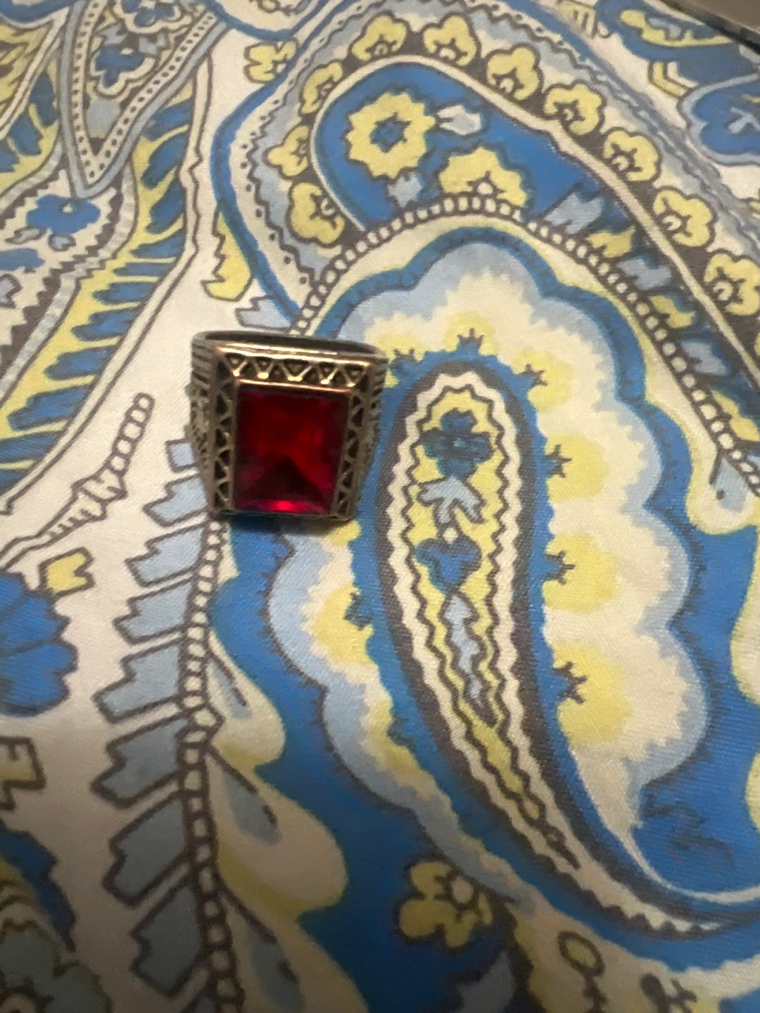 Vintage Style Red Stone Ring