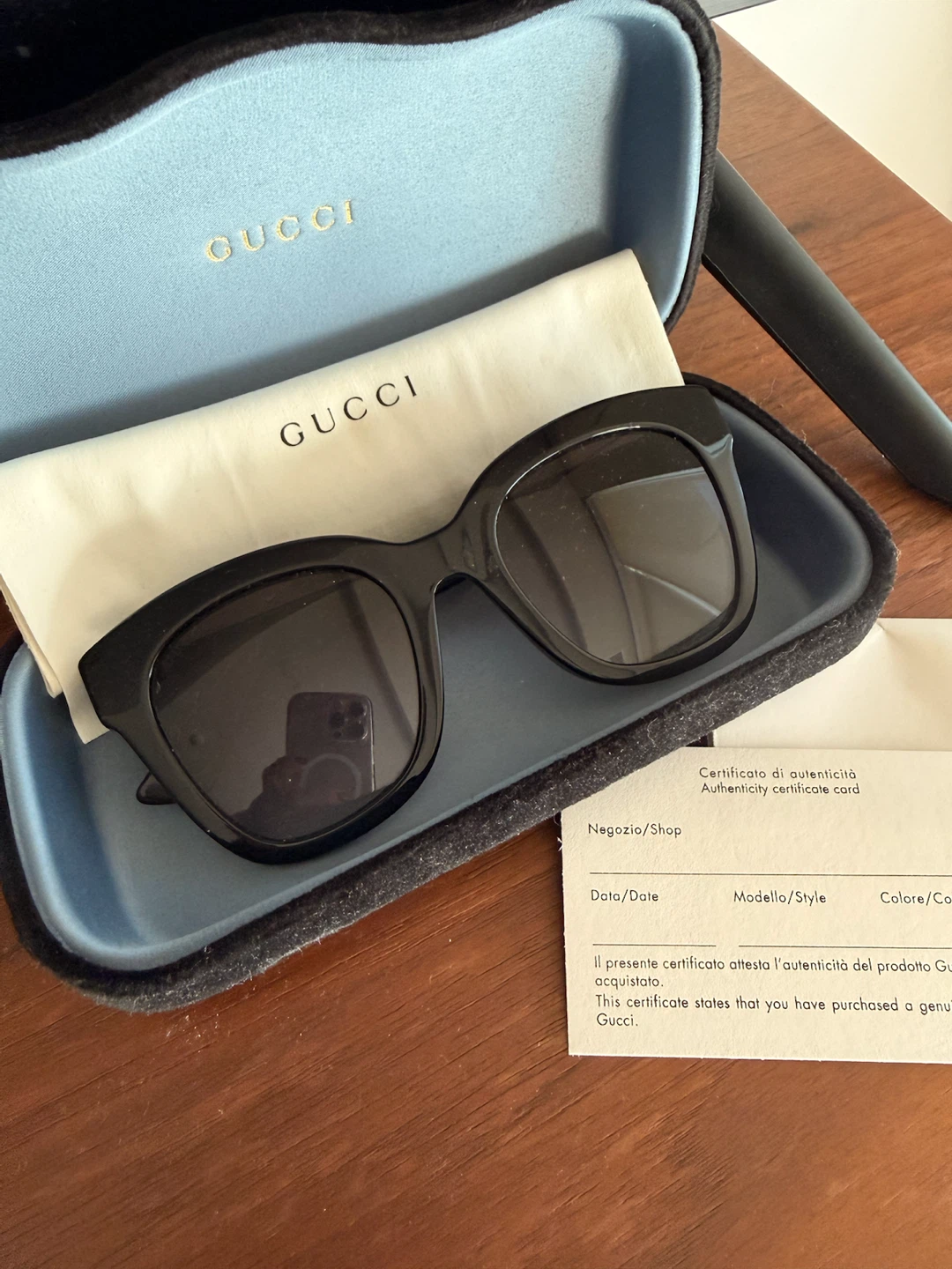 Gucci Chocolate Brown Cat-Eye Sunglasses
