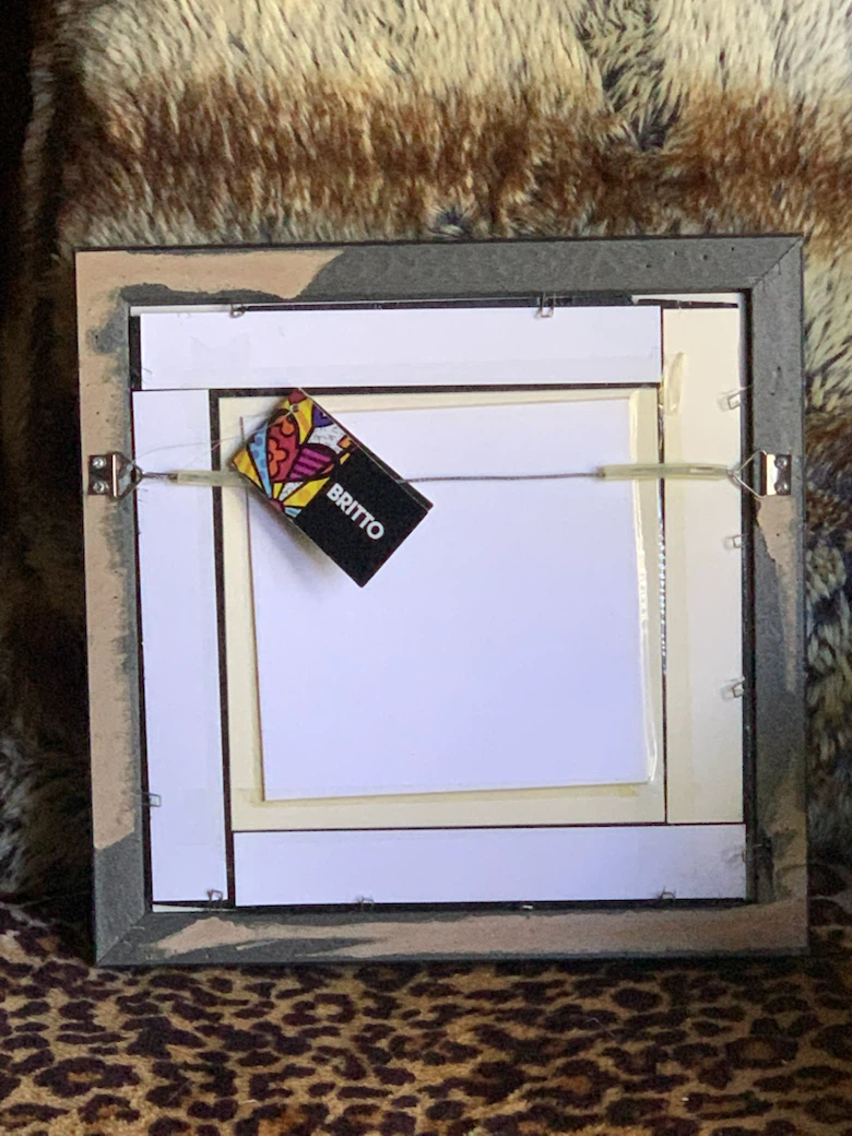 X2 Romero Britto Framed Heart Art Prints - photo 3
