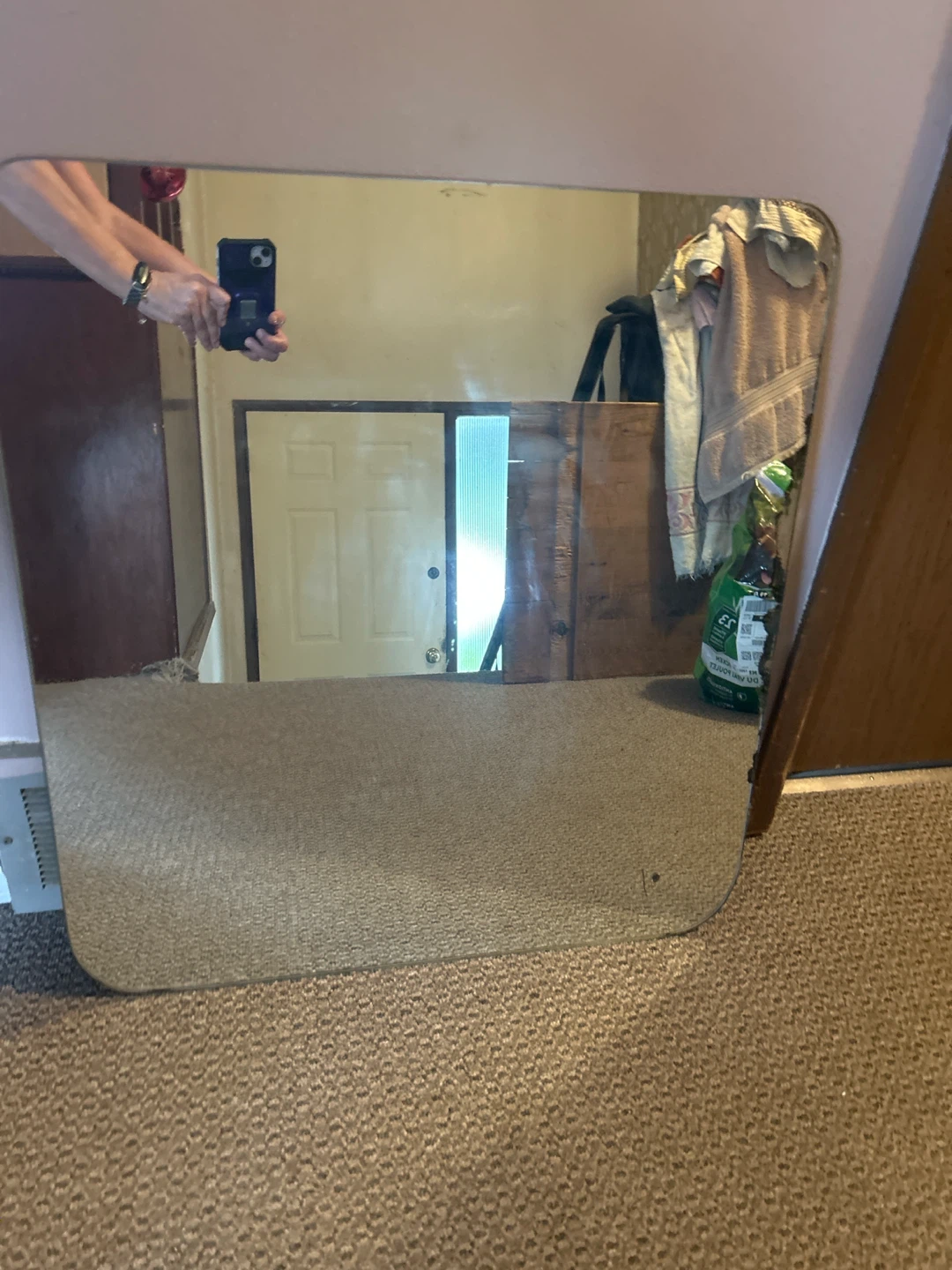 Large Frameless Wall Mirror