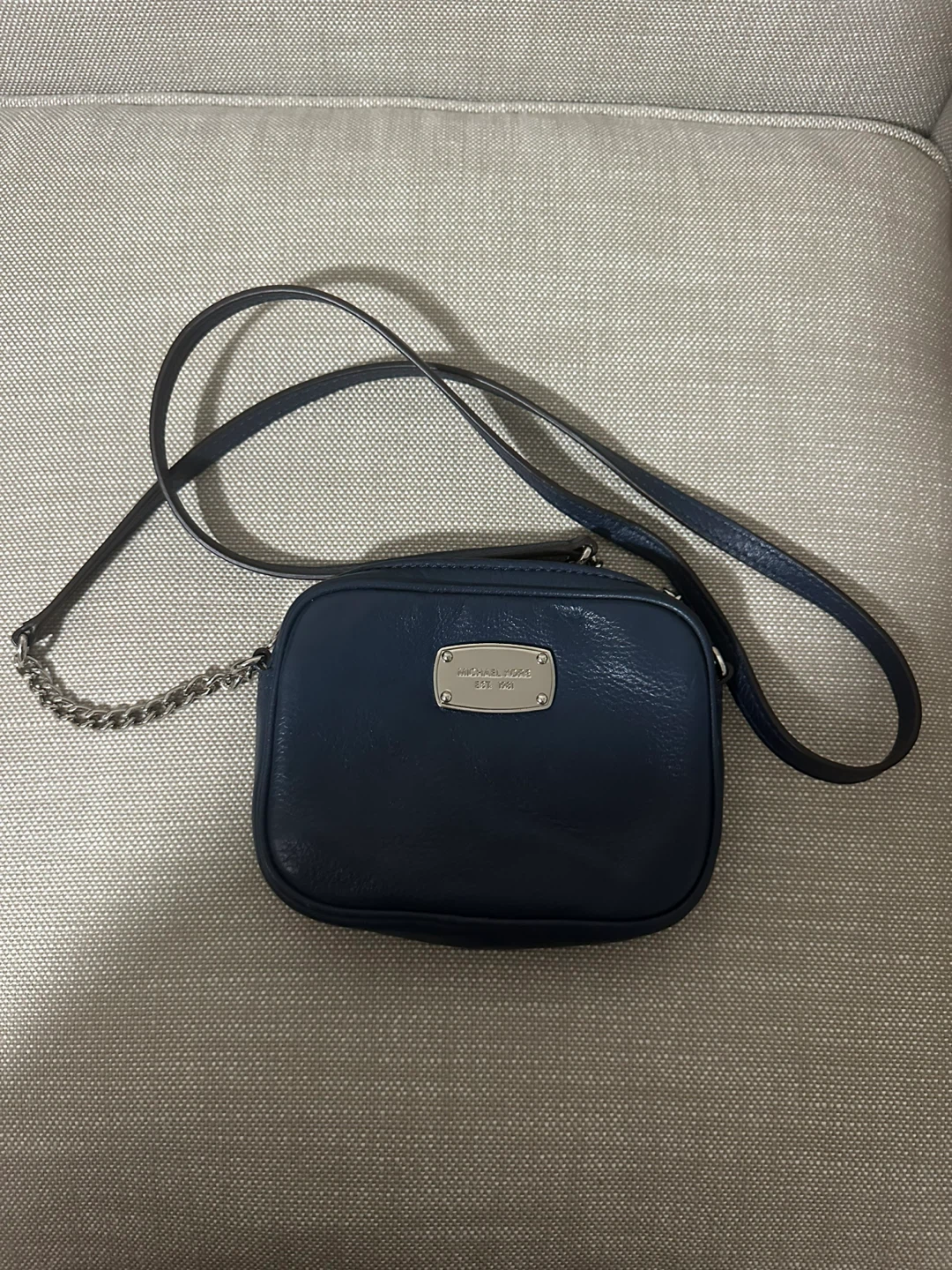 Michael Kors Navy Blue Leather Crossbody Bag **Best Offer** - photo 2