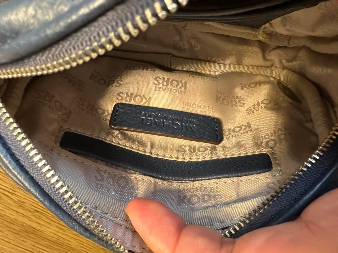 Michael Kors Navy Blue Leather Crossbody Bag **Best Offer** - photo 3