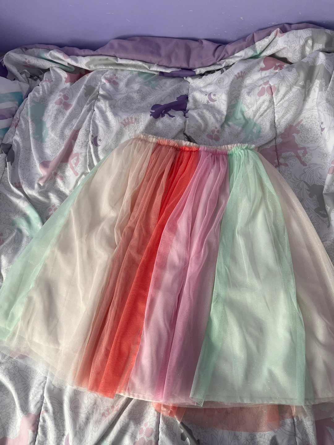 Rainbow Tulle Skirt - Girls Size M H&M