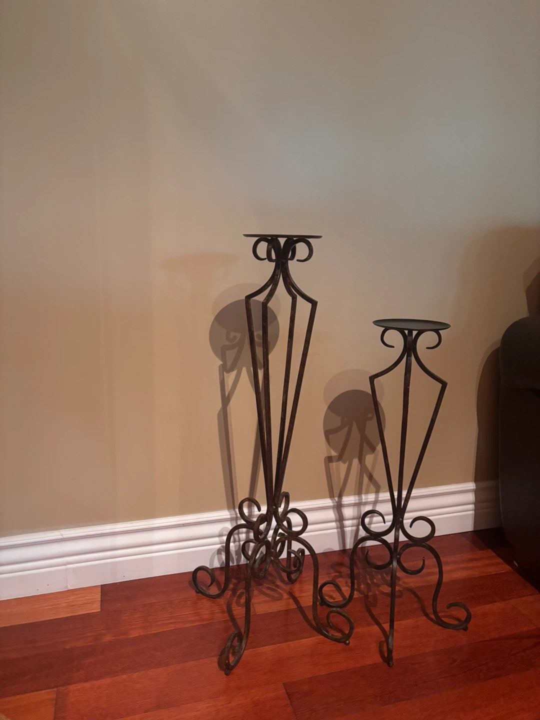 Set of Two Ornate Metal Candle Stands - PartyLite - photo 5