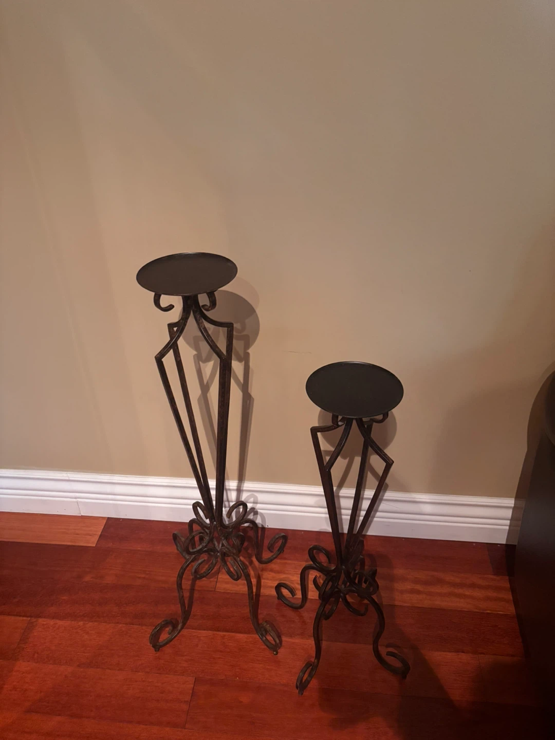 Set of Two Ornate Metal Candle Stands - PartyLite - photo 2