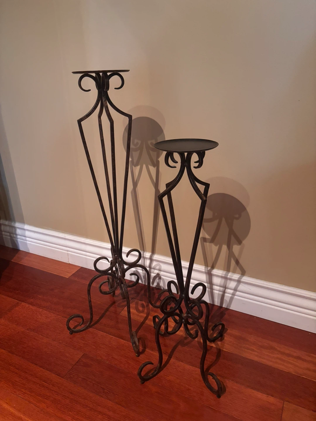 Set of Two Ornate Metal Candle Stands - PartyLite - photo 4