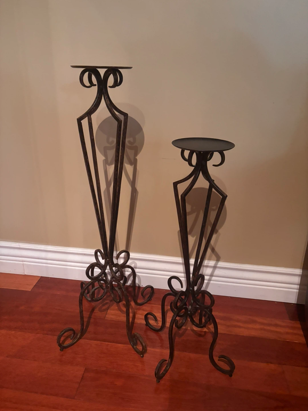 Set of Two Ornate Metal Candle Stands - PartyLite - photo 3