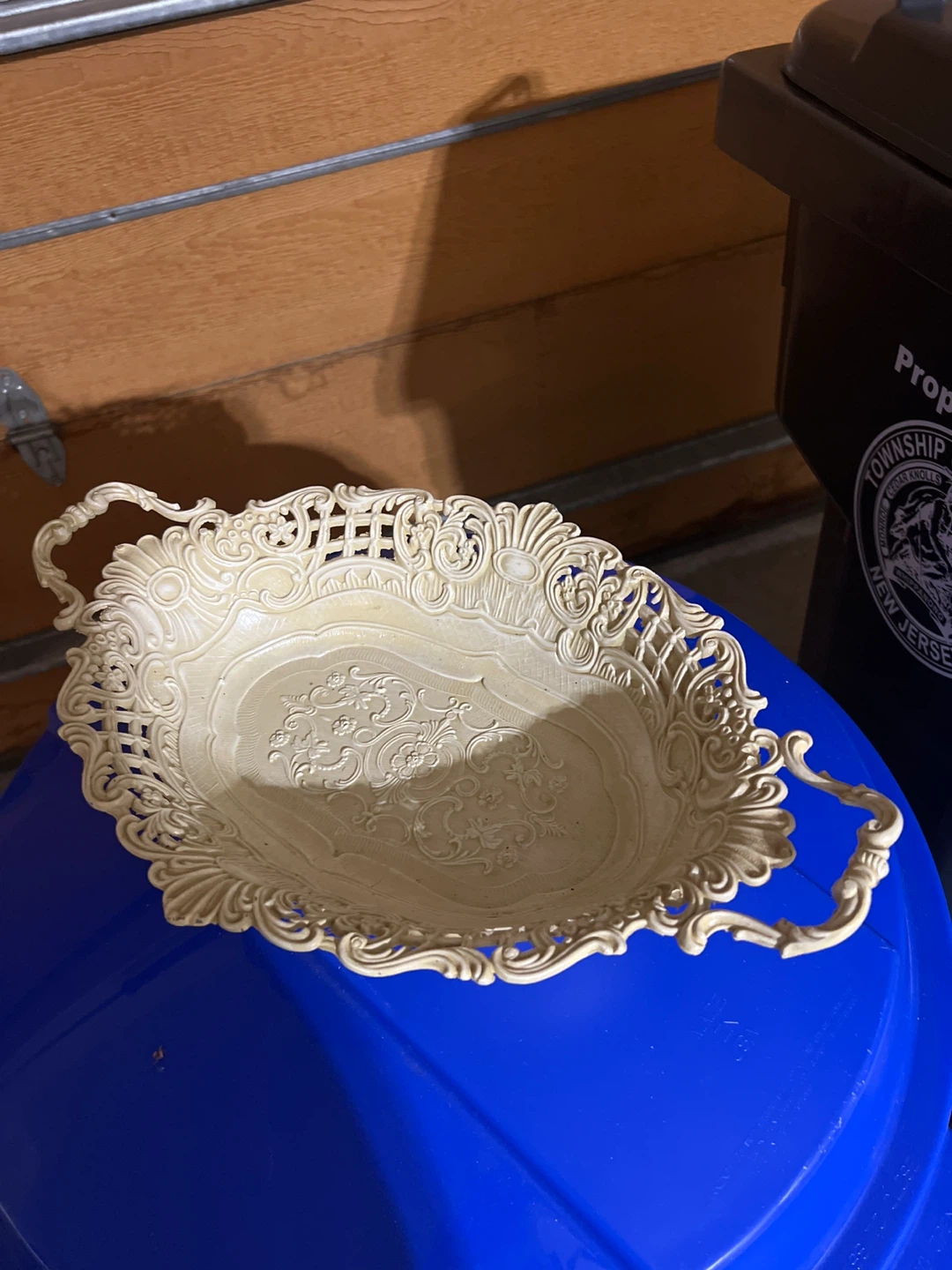 Ornate Decorative Tray with Handles