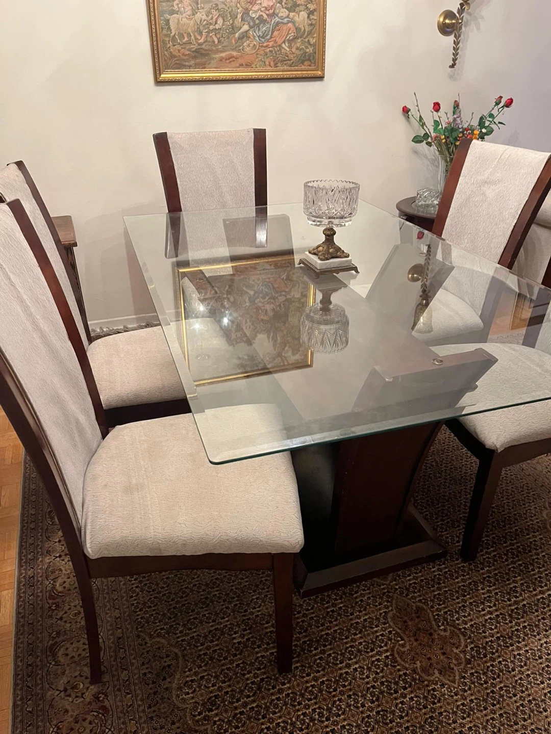 Glass Dining Table without Chairs