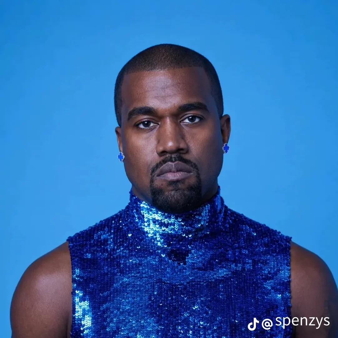 Blue Sequin Turtleneck Top