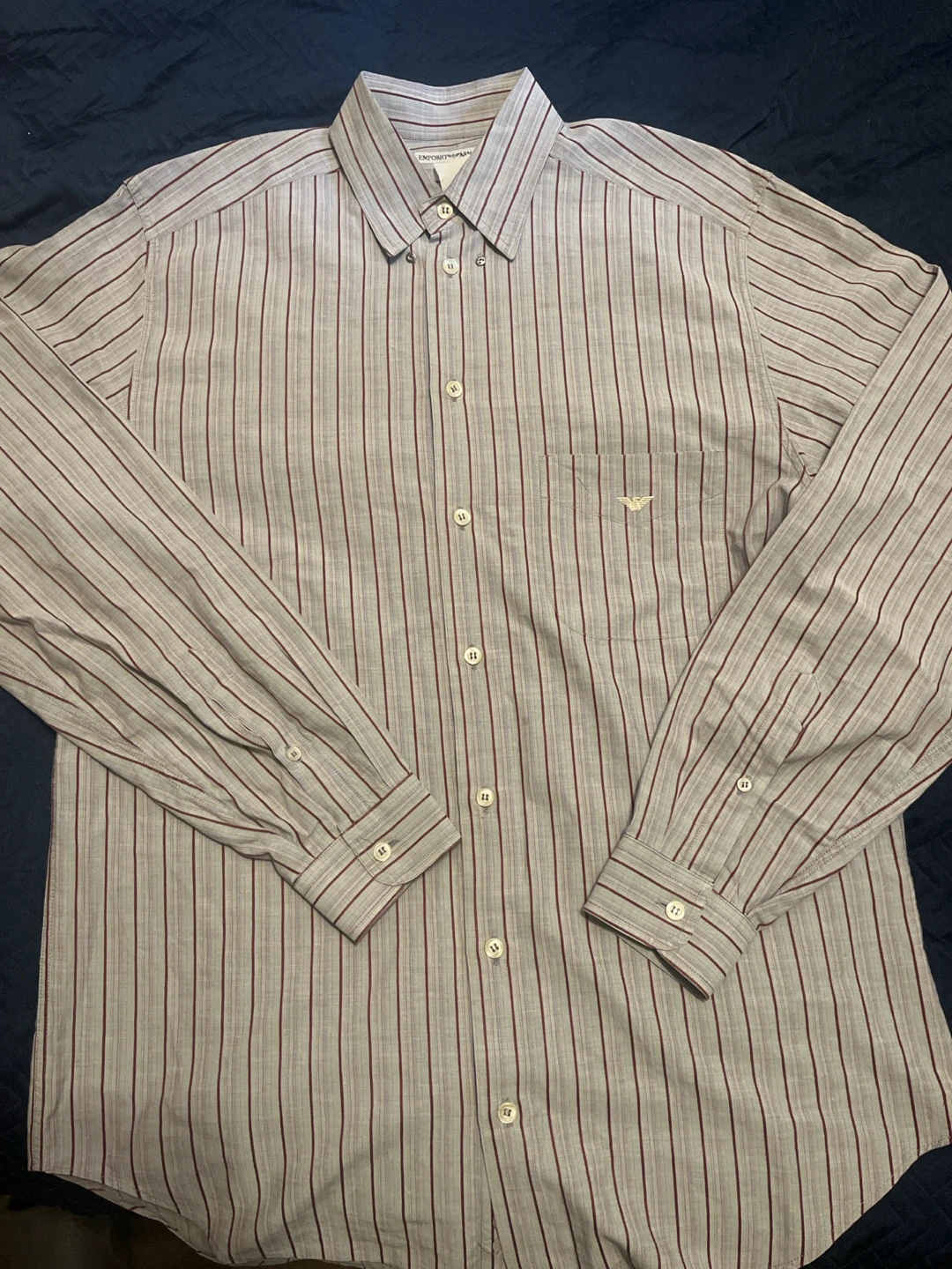 Emporio Armani Striped Button-Up Shirt